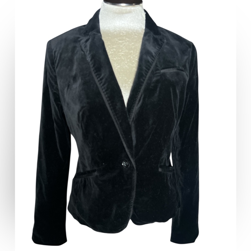 Banana Republic Women's Black Velvet Blazer women’s 8